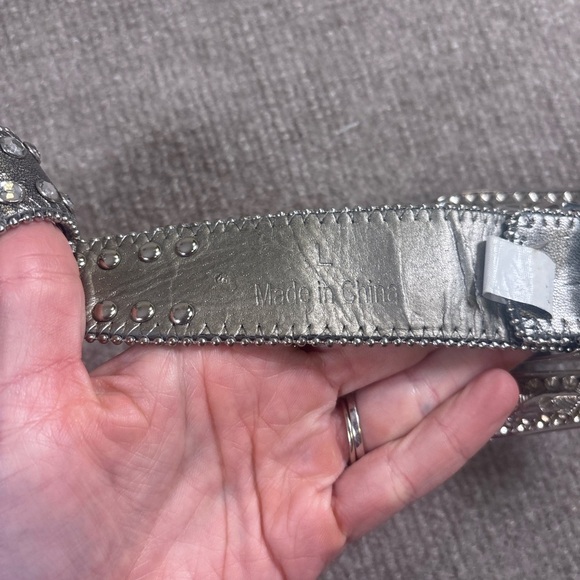 Silver Rhinestone Embellished Belt - Picture 4 of 6